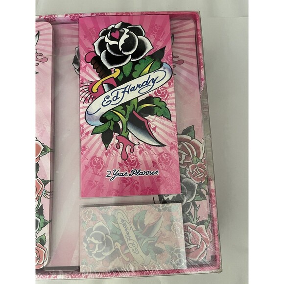 Lisa Frank Ed Hardy Stationery Set Undated Planner Mouse Pad Desk Tray - Picture 3 of 5